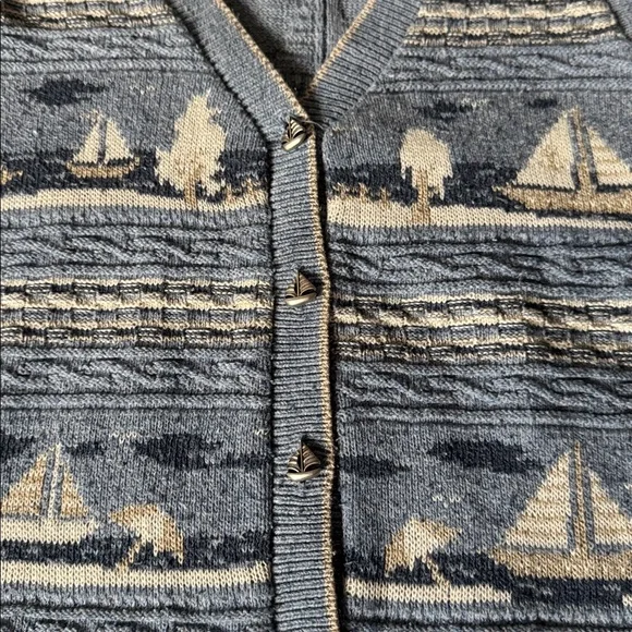 Vintage Northern Reflections Vest Sailboats Size Small - Picture 5 of 6